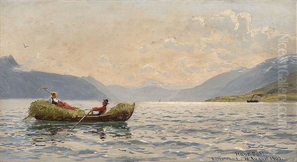 Sognefjorden Sett Innover Fra Askelund Oil Painting by Hans Dahl