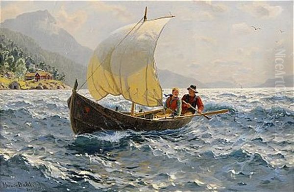 Froliche Fahrt - Sognefjorden, Westnorwegen Oil Painting by Hans Dahl