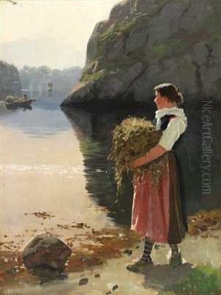 En Varm Sommermorgen Oil Painting by Hans Dahl