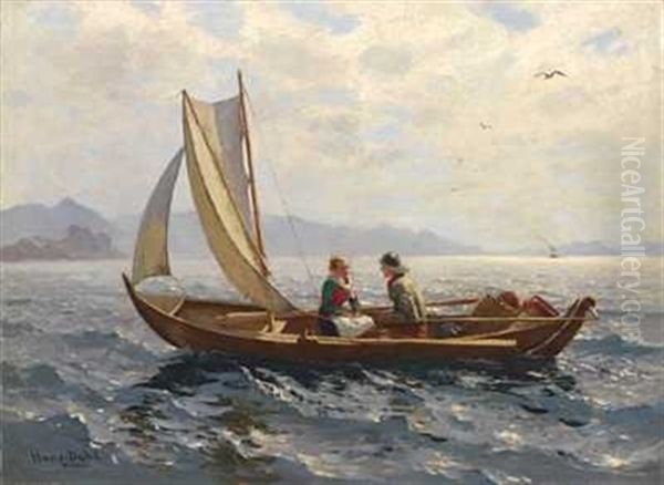 En Deilig Sommerdag Oil Painting by Hans Dahl