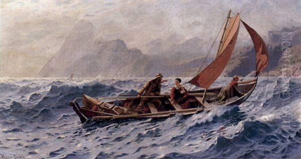 Fisketur Oil Painting by Hans Dahl