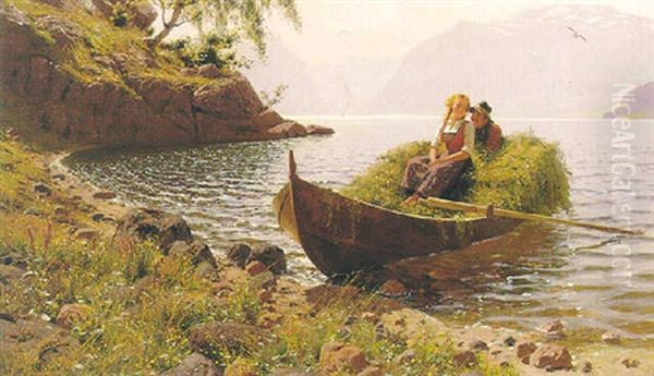 In Calm Waters (in Stiller Bucht) Oil Painting by Hans Dahl