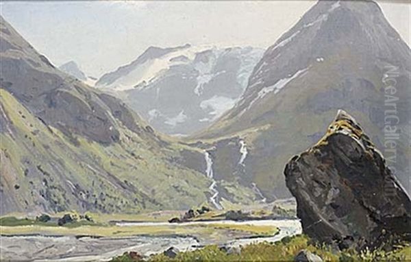 Fjordlandskap by Hans Andreas Dahl