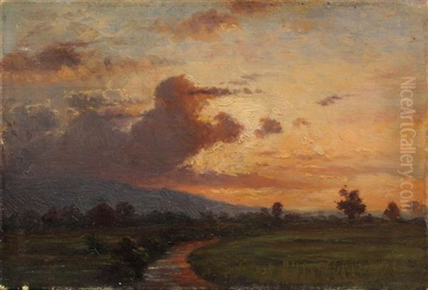 Morgenstimmung Bei Pillnitz Oil Painting by Johan Christian Dahl