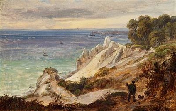 Moens Klint Oil Painting by Johan Christian Dahl