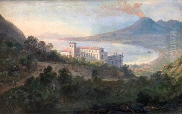 Utsikt Over Quisisana Og Napoli-golfen Oil Painting by Johan Christian Dahl