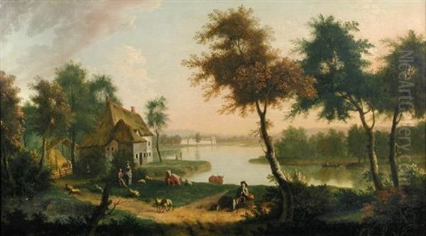 Pastoral Landscape Oil Painting by Johan Christian Dahl