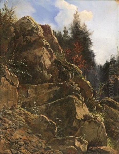 Parthie Aus Dem Rabenauer Grund Oil Painting by Johan Christian Dahl