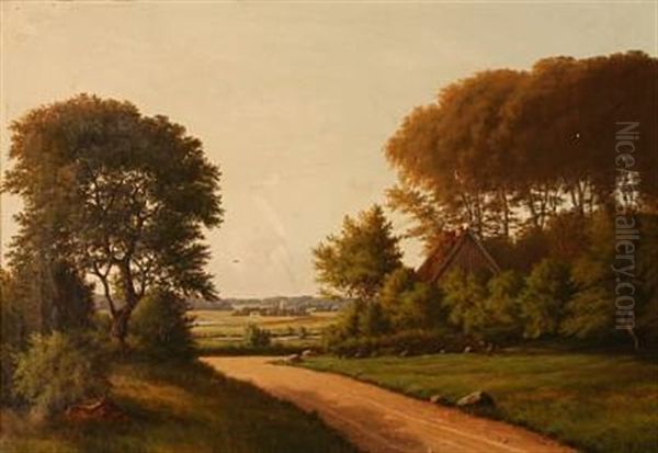 Summer Day On The Country Oil Painting by Johann Vilhelm Ludwig Dahl