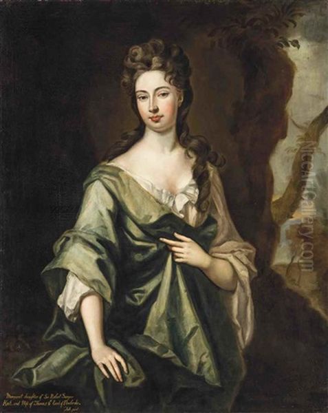 Portrait Of A Lady, Traditionally Identified As Margaret Sawyer, Countess Of Pembroke (d.1746), Three-quarter-length, In A Landscape Oil Painting by Michael Dahl