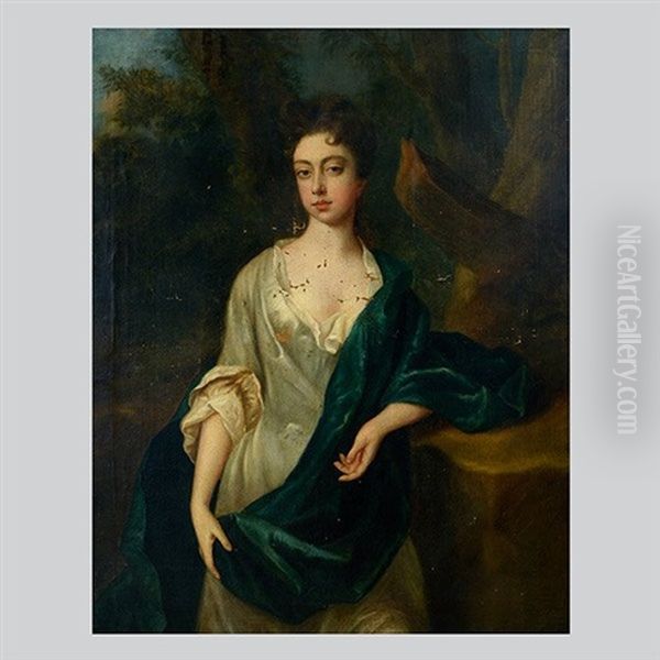 Portrait Of Priscilla Squire, Daughter Of Edward Bower Esq. Of Burlington Oil Painting by Michael Dahl