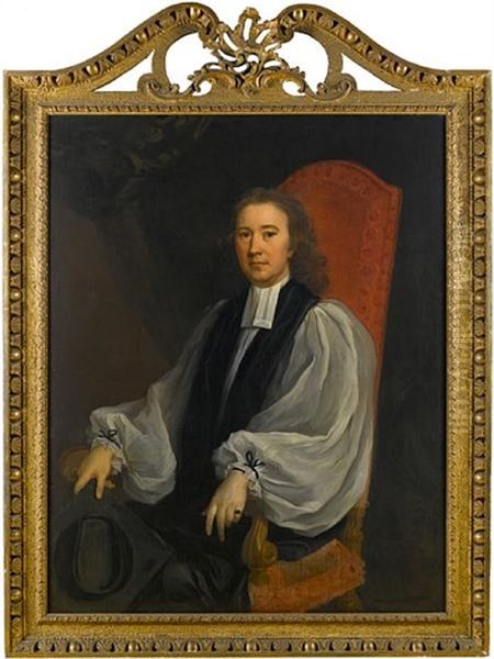 Portrait Of Richard Willis Dd (1664-1734), Bishop Of Gloucester, Salisbury, And Winchester, Three-quarter-length, Seated, In Clerical Robes Oil Painting by Michael Dahl