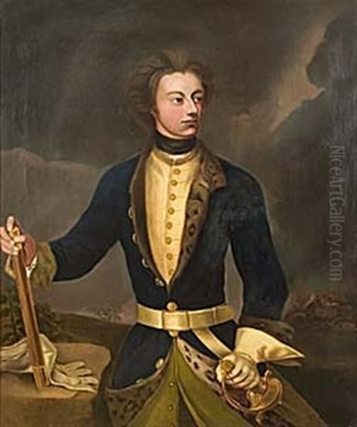 Konung Karl Xii Oil Painting by Michael Dahl