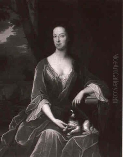 Portrait Of Anne Stringer, Wife Of John The 2nd Earl Of     Fitzwilliam (1685-1728) Of Milton Park Oil Painting by Michael Dahl