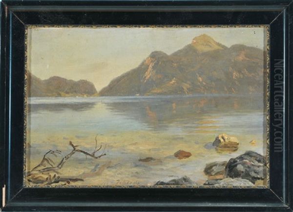 Jocheralp Am Walchensee Oil Painting by Siegwald Johannes Dahl