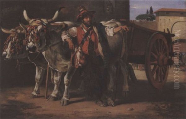 Oksekjorer, Firenze Oil Painting by Siegwald Johannes Dahl