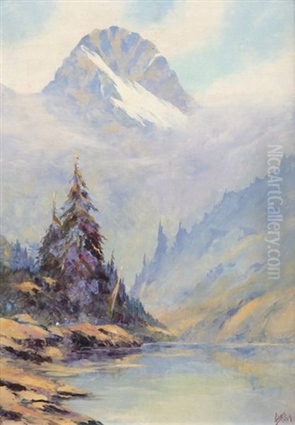 Mt. Eccles Oil Painting by Jules B. Dahlager