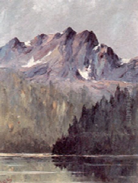 In Beautiful Behm Canal, Near Ketchikan, Alaska Oil Painting by Jules B. Dahlager