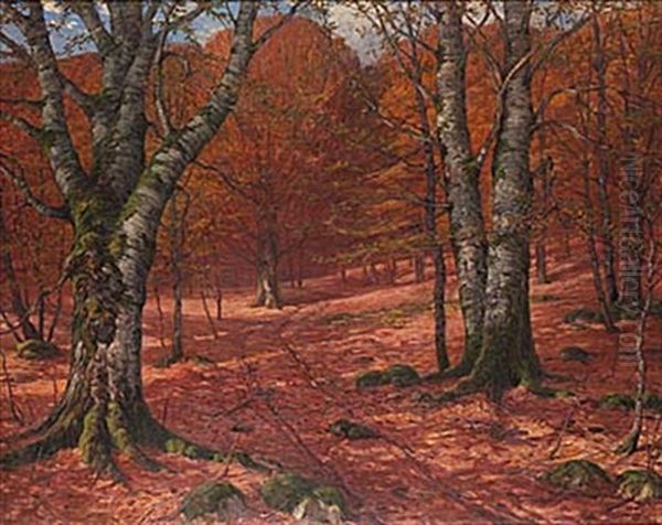 Bokskog Oil Painting by Vilhelm Dahlbom