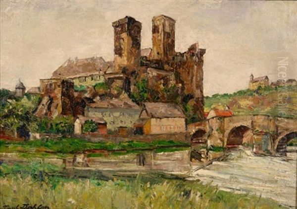 Runkel An Der Lahn Oil Painting by Paul Dahlen