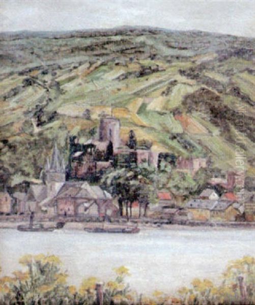 Rheinansicht Oil Painting by Paul Dahlen