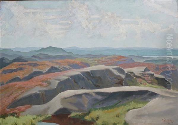 Klipplandskap Oil Painting by Ewald Dahlskog