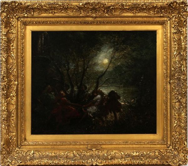 Moonlit Dance Oil Painting by Elliot Daingerfield