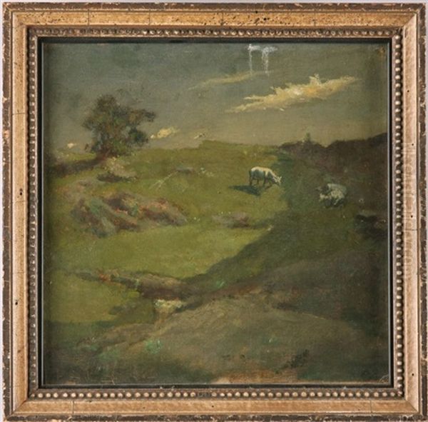 Cows Oil Painting by Elliot Daingerfield