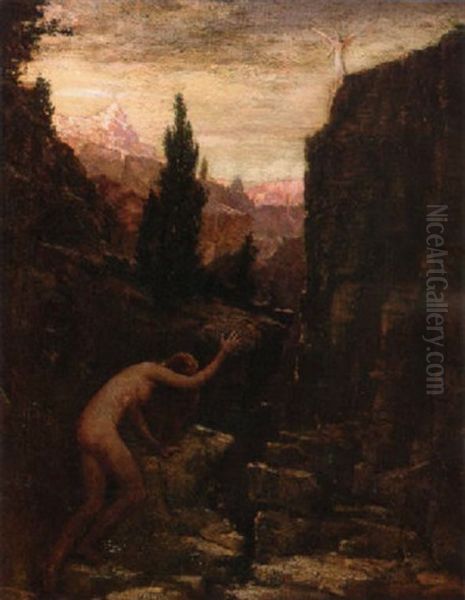 Spirit Of The Canyon Oil Painting by Elliot Daingerfield