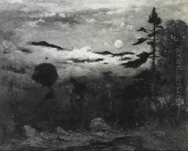 Forest At Dusk Oil Painting by Elliot Daingerfield