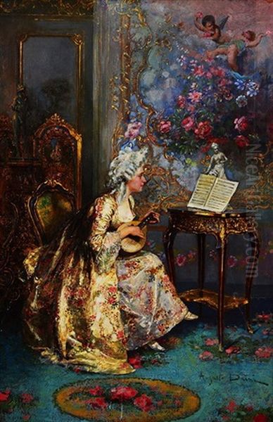 A Musical Moment Oil Painting by Augusto Daini