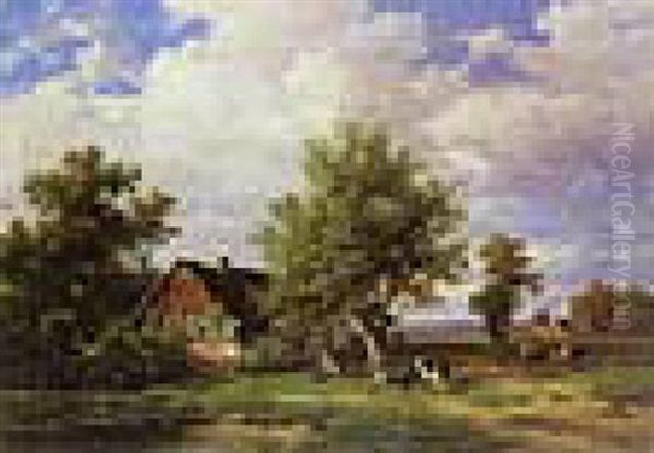 Paysage Oil Painting by Alexander Joseph Daiwaille