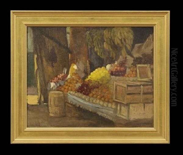 French Market, New Orleans Oil Painting by Carel Lodewijk Dake the Younger