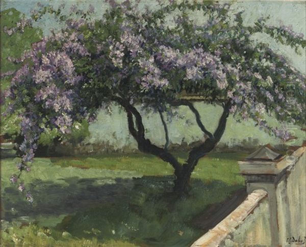 Blossoming Frangipani Tree by Carel Lodewijk Dake the Younger