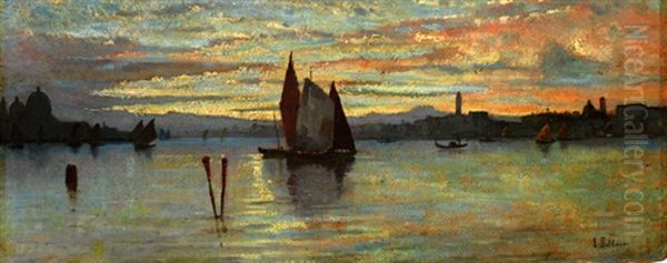 Abendstimmung Vor Venedig Oil Painting by Eduardo Dalbono