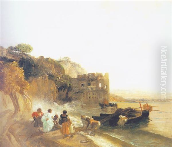 Ritorno Della Pesca Oil Painting by Eduardo Dalbono