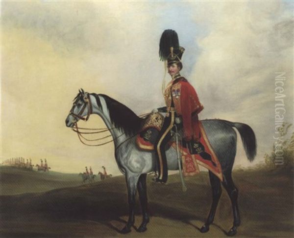 Portrait Of Lieutenant Colonel Standish Derby O'grady Oil Painting by David (of York) Dalby