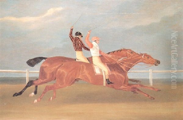 Llegada Del Derby De Epson. Acteon Batiendo A Memnon Oil Painting by David (of York) Dalby