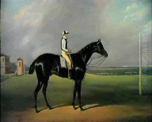 Mr. R.o. Gascoigne's `jerry' With B. Smith Up On Doncaster  Racecourse Oil Painting by David (of York) Dalby