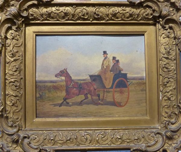 Horse Drawn Chaise, 12 Miles From York Oil Painting by John Dalby