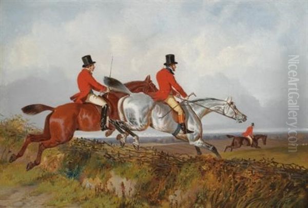 Clearing The Bank; And Crossing The Road (pair) Oil Painting by John Dalby