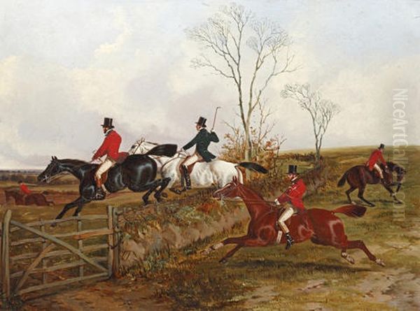 Taking The Fence Oil Painting by John Dalby