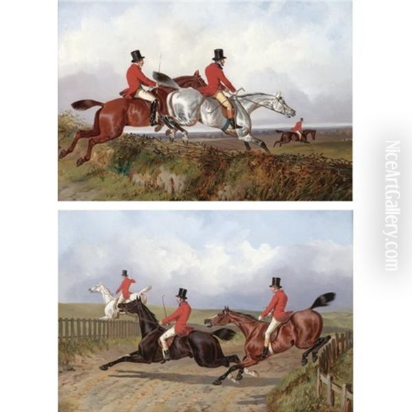 Clearing The Bank (+ Crossing The Road; Pair) Oil Painting by John Dalby