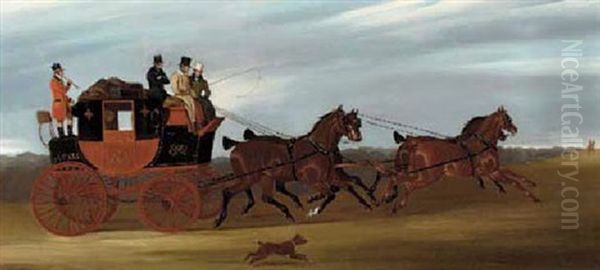 The York To Hull Mail Coach Oil Painting by Joshua Dalby