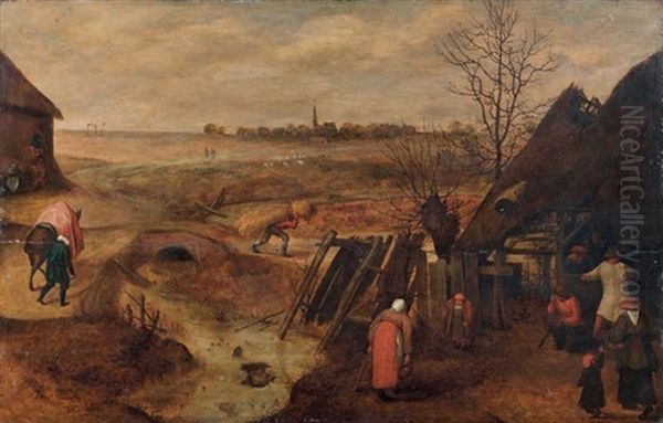 L'automne: Paysage De Riviere En Flandres Oil Painting by Cornelis Van Dalem