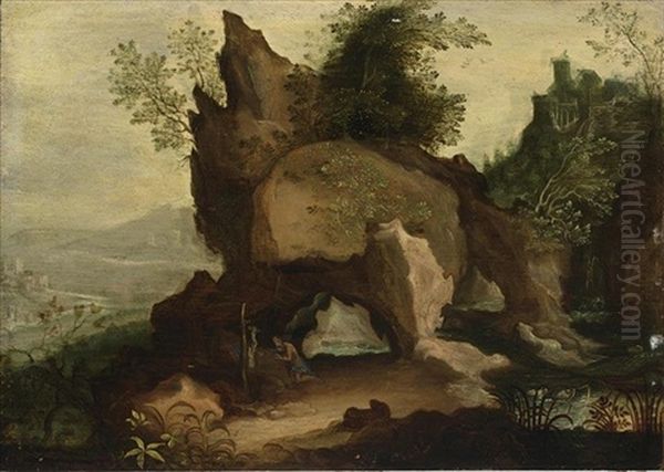 Saint Jerome In Penitence Oil Painting by Cornelis Van Dalem