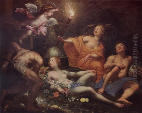 An Allegory Of The Four Elements Oil Painting by Jan van Dalen the Elder