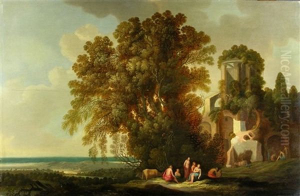 Arkadische Landschaft Oil Painting by Dirk Dalens the Elder