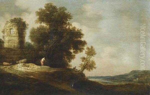 Landschaft Mit Ruine Oil Painting by Dirk Dalens the Elder