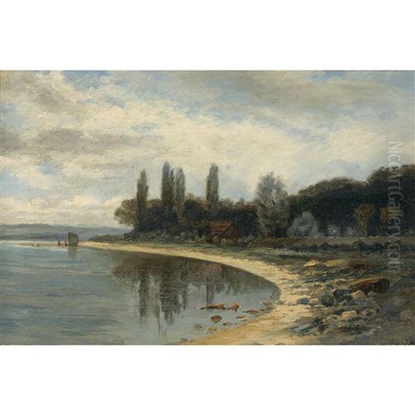 Einsame Bucht Mit Auenwald Oil Painting by Edouard Daliphard